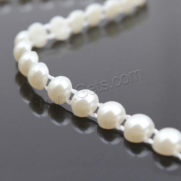 Beaded Garland Trim & Strand, ABS Plastic Pearl, with plastic spool & Cardboard, Dome, different size for choice, Sold By PC