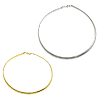 Halskette, Edelstahl, plattiert, keine, 4mm, Länge:ca. 16 ZollInch, verkauft von Strang