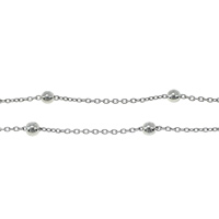 Stainless Steel Oval Chain, plated 0.4mm 