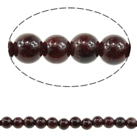 Perles en pierre grenat naturelles, Rond, Janvier Birthstone, grade A pouce, Vendu par brin