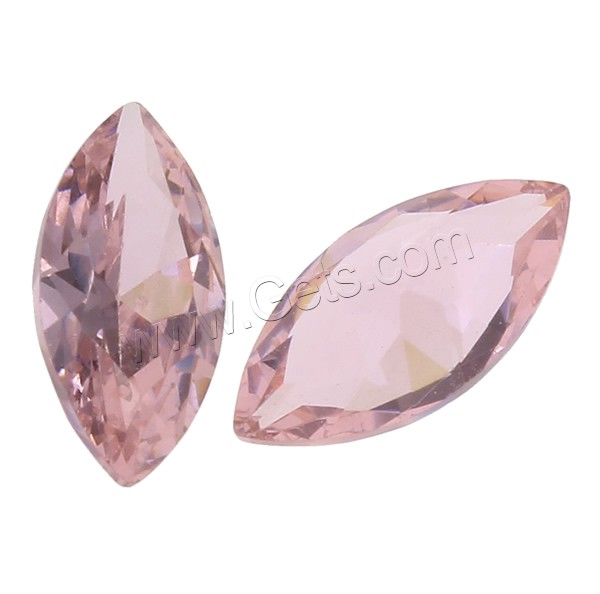 Cubic Zirconia Cabochons, Horse Eye, different size for choice & rivoli back & faceted, more colors for choice, Grade AAA, 100PCs/Bag, Sold By Bag