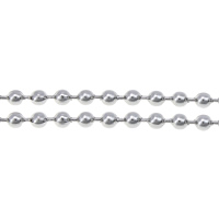 Stainless Steel Ball Chain, Round, original color, 3.2mm 