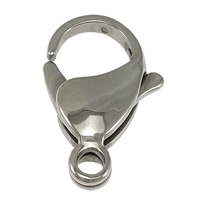 Stainless Steel Lobster Claw Clasp, machine polished, original color Approx 2.5mm 