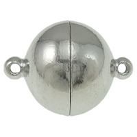 Zinc Alloy Magnetic Clasp, Round, platinum color plated & single-strand, lead & cadmium free Approx 1mm 