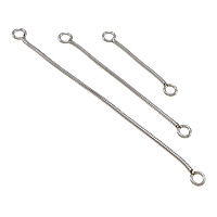 Stainless Steel Connector Bar & 1/1 loop, original color Approx 2mm 