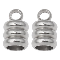 Stainless Steel End Caps, original color Approx 2, 3mm 
