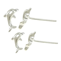 Sterling Silver Stud Earring, argent sterling 925, dauphin, sans embout de boucle d'oreille & normes différentes pour le choix, Vendu par paire