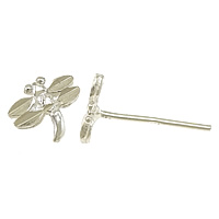 Sterling Silver Stud Earring, argent sterling 925, libellule, sans embout de boucle d'oreille 0.8mm, Vendu par paire