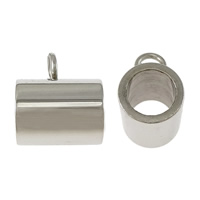 Stainless Steel Bail Bead, 316 Stainless Steel, Tube, without troll, original color Approx 5.5mm, 2.5mm [