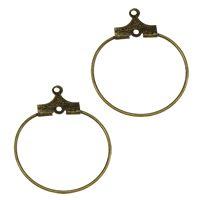 Brass Hoop Earring Components, plated, with loop Approx 0.5mm 