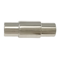 Round Stainless Steel Magnetic Clasp, 316 Stainless Steel, Tube, original color Approx 4mm 