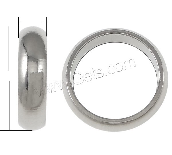 Stainless Steel Large Hole Beads, Donut, different size for choice, original color, Sold By PC