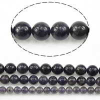 Iolite Beads, Round, natural Approx 1mm Approx 16 Inch 