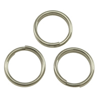 Нержавеющей стали ключевым раскол кольцом, нержавеющая сталь, оригинальный цвет 10000ПК/Лот, продается Лот