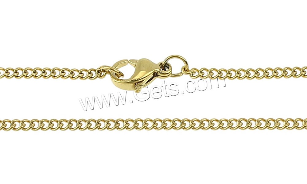 Halskette, Edelstahl, plattiert, verschiedene Größen vorhanden & Twist oval, keine, verkauft von Strang
