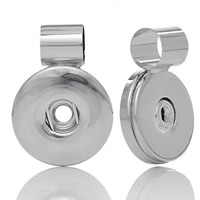 Snap Button Pendant, Brass, Flat Round, platinum color plated, nickel, lead & cadmium free Approx 7mm, Inner Approx 6mm 