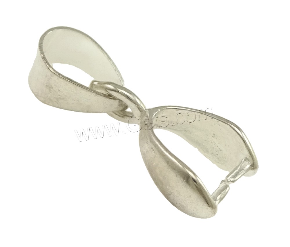 Brass Pinch Bail, platinum color plated, different size for choice, Sold By PC