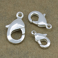 Brass Lobster Clasp, thick 925 sterling silver plated & high quality plating and never fade 