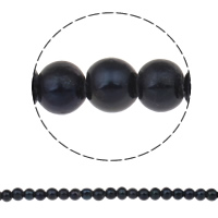 Perlas Patata Freshwater, Perlas cultivadas de agua dulce, Negro, 10-11mm, agujero:aproximado 2.5mm, longitud:aproximado 15.3 Inch, Vendido por Sarta