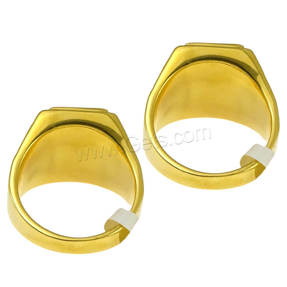 ステンレス指輪, ステンレス, とともに ガラス, ゴールドメッキ, 異なるサイズの選択 & 切り面, ブラック, 18mm, 売り手 パソコン