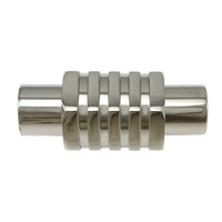 Round Stainless Steel Magnetic Clasp, 316 Stainless Steel, Tube, plated Approx 5mm 