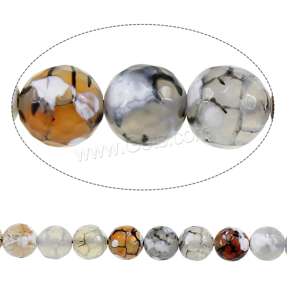 Natural Fire Agate Beads, Fire Crackle Agate, Round, more sizes for choice & faceted, Hole:Approx 1-1.5mm, Length:Approx 15.5 Inch, Sold By Strand