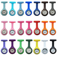 Nurse Watch, Silicone, with zinc alloy dial & Glass & Iron, Chinese movement, platinum color plated 