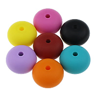 Silicone Jewelry Beads, Rondelle, FDA approval Approx 4mm 
