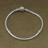 Sterling Silber-Europa-Armband-Kette, 925 Sterling Silber, plattiert, keine, 3mm, 4mm, Länge:7.5 ZollInch, verkauft von Strang