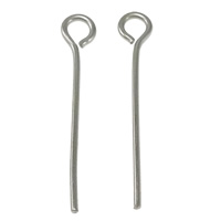 Stainless Steel Eyepins, 304 Stainless Steel, original color, 20mm,0.7mm, Approx 