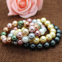 South Sea Shell Bracelets, Round, natural 10mm Approx 7.5 Inch 