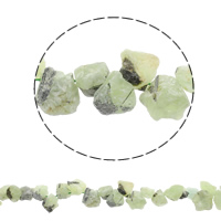 Natürliche Grüne Quarz Perlen, Grüner Quarz, 10-20mm, Bohrung:ca. 1mm, Länge:ca. 15.7 ZollInch, ca. 41PCs/Strang, verkauft von Strang