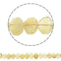 Cristal en jaune naturelles, perles de citrine, ovale, Novembre Birthstone & facettes - Environ 1mm Environ 15.7 pouce, Environ Vendu par brin