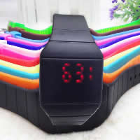 LED Light Watch, Silicone, touch screen 27mm Approx 9 Inch 