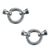 925 Sterling Silver Snap Clasp, plated, with end cap 14mm, Inner Approx 12mm 