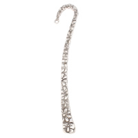 Zinc Alloy Bookmark, antique silver color plated, with loop & with flower pattern, nickel, lead & cadmium free Approx 2mm 