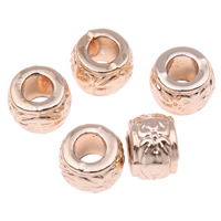 Bijoux de perles en alliage de Zinc , tambour, Plaqué de couleur d'or rose, protéger l'environnement, sans nickel, plomb et cadmium Environ 3mm Vendu par sac