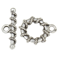 Zinc Alloy Toggle Clasp, Donut, antique silver color plated, single-strand, nickel, lead & cadmium free  Approx 2.5mm 