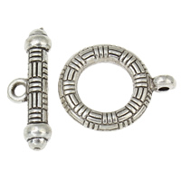 Zinc Alloy Toggle Clasp, Donut, antique silver color plated, single-strand, nickel, lead & cadmium free  Approx 2.5mm, 3mm 