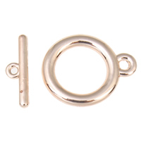 Zinc Alloy Toggle Clasp, Donut, rose gold color plated, single-strand, nickel, lead & cadmium free  Approx 2mm 
