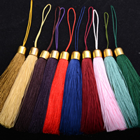 Decorative Tassel, Polyester, with Zinc Alloy 