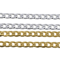 Stainless Steel Curb Chain, plated 