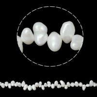 Keshi Cultured Freshwater Pearl Beads, natural, white, 5-10mm Approx 0.8mm Approx 15.3 Inch 