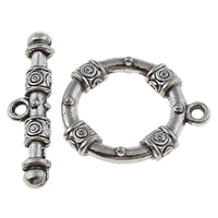 Zinc Alloy Toggle Clasp, Donut, antique silver color plated, single-strand, nickel, lead & cadmium free  Approx 2mm 
