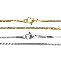 Мода нержавеющей стали ожерелье цепь, нержавеющая сталь, Другое покрытие, Много цветов для выбора длина:Приблизительно 17 дюймовый, продается Strand