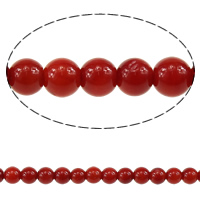 Natural Coral Beads, Round, red, Grade A, 4-4.5mm Approx 1mm Inch, Approx 