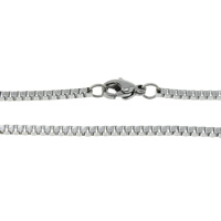 Mode Edelstahl Halskette Kette, Kastenkette, 2mm, Länge:18 ZollInch, verkauft von Strang