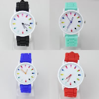 Unisex Wrist Watch, Silicone, with zinc alloy dial, painted 37mm Approx 8.8 Inch 