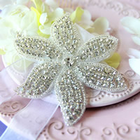 Bracelet nuptiale, organza, avec perles de rocaille en verre, pour mariée & avec strass, blanc, 98mm Environ 25.5 pouce, Vendu par brin