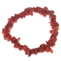 Natürliche Korallen Armbänder, rot, 6-16mm, Länge:ca. 7 ZollInch, verkauft von Strang